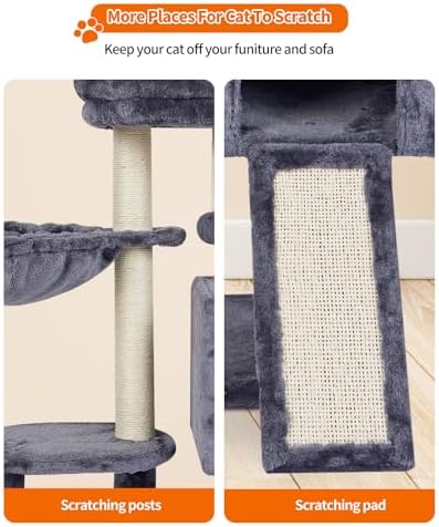 Cute Cat Tree Kitten Cat Tower Condo Furniture Scratching Posts Hammock D - Image 6