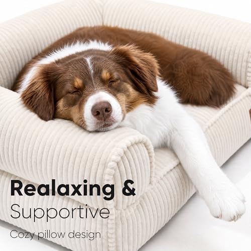 FUKUMARU Cute Dog Bed, Thickened Orthopedic Dog Sofa, Waterproof&Washable - Image 2