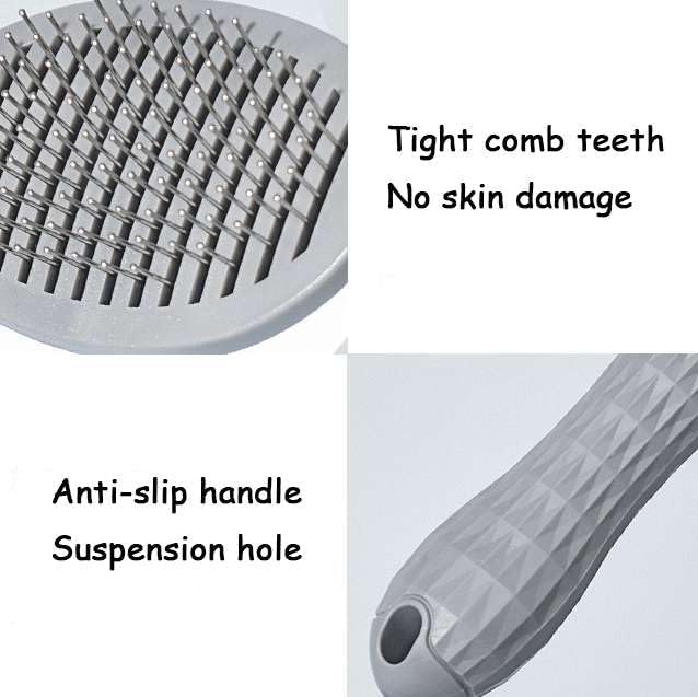 Cat Brush for Shedding, Kitten Brushes for Indoor Cats, For Long or Short Haired Cats,Cat Hair Brush Grooming Deshedding Brush for Dog Kitten Removes Loose Fur and flea removal comb - Image 5