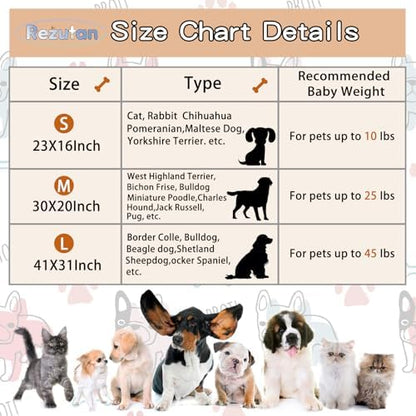Rezutan Blanket for Large Dogs & Cats Soft Reversible Cute Paw 40"x31" - Image 6