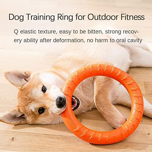 Dog Flying Disc Dog Chew Toy,Dog Toys for Aggressive Chewers Floating Dog Ring/Fetch Toys for Medium/Large Breeds Interactive Dog Pool Float Durable Toy for Training and Teeth Cleaning,28cm - Image 5