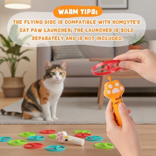 15 PCS Flying Spinners for Disc Launcher Interactive Cat Fetch Toy - Image 4