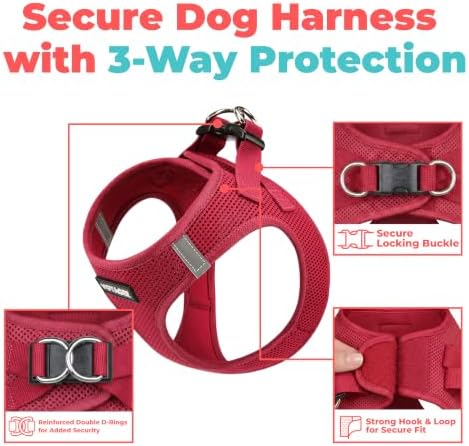 Voyager Step-in Air Dog Vest Harness - Burgundy, X-Large - Image 2
