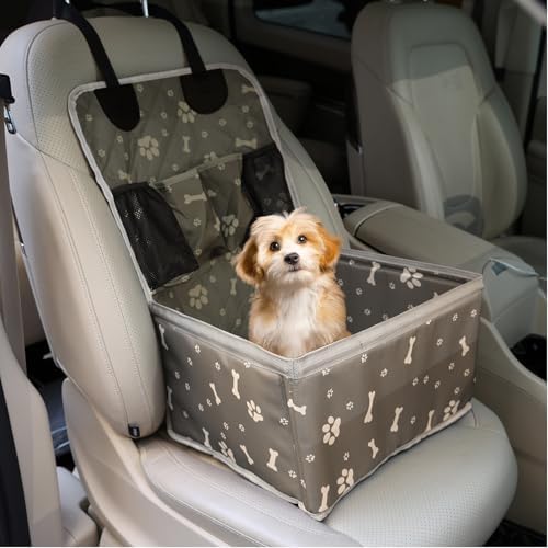 Car Seat Dog for Small Breed, Portable Waterproof Puppy Seat, Comfortable Safety Dog Seats with Pockets for Car Travel, Neatly and Pet Relax - Image 2
