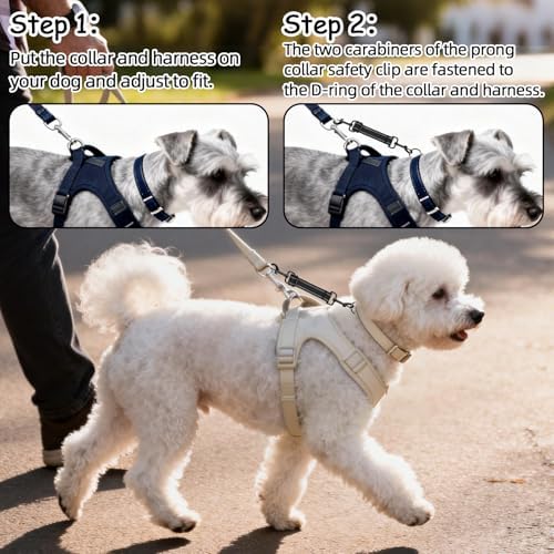 YUEPET 2 Pack Dog Collar Safety Clips, Adjustable Prong Collar Backup Clips - Image 6