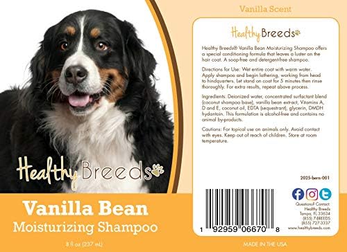 Healthy Breeds Bernese Mountain Dog Vanilla Bean Moisturizing Shampoo 8 oz - Image 2