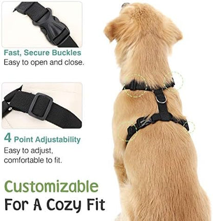 VavoPaw Dog Seat Belt Vest Harness for Car, 2 in 1 Seatbelt Buckle - Image 4