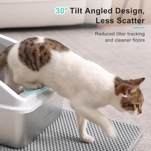 AIPERRO Stainless Steel Litter Box | XL Enclosed Cat Litter Boxes with Lid - Image 5