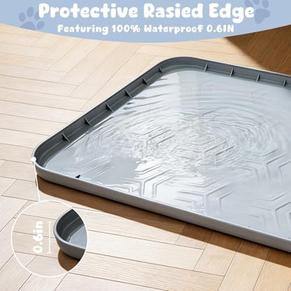 JUJOMAT Cat Litter Box Mat, 50"×35" Large Silicone Cat Litter Trapping Mat - Image 4