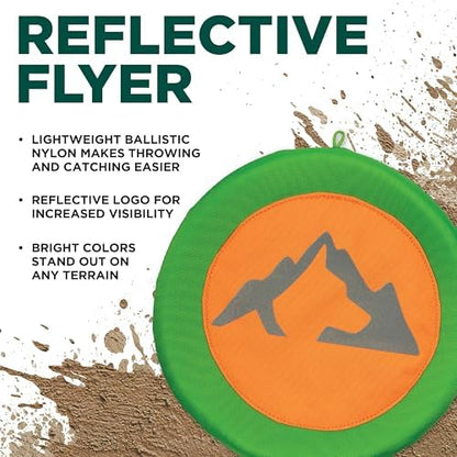 Hound2O Reflective Flyer - Dog Frisbee Fetch Toy - Orange Outdoor Toy - Image 2