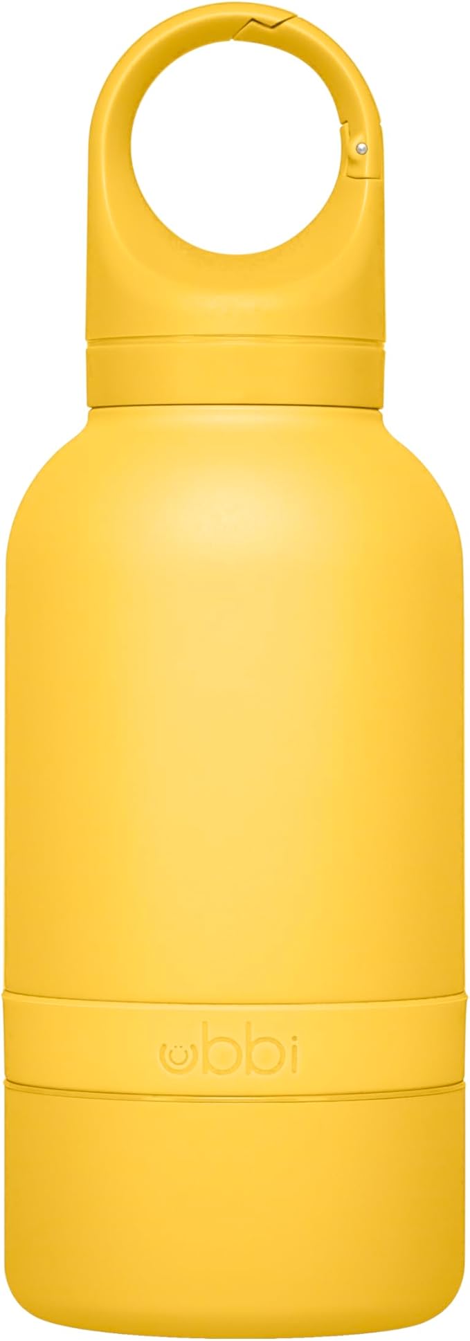 Ubbi Pup & Me Insulated Stainless Steel Dog Water Bottle with Attached Bowl, 32 oz Portable Leakproof Travel Bottle for Dogs and Owners, Yellow