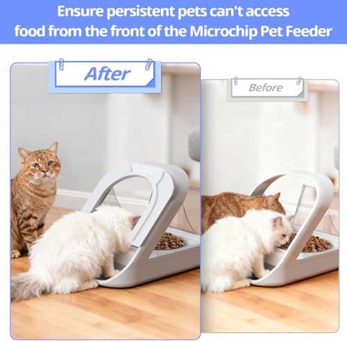 Front Cover for Automatic Microchip Cat Pet Feeder - Prevents Persistent Pet from Getting Food from The Front of The Feeder - Image 2