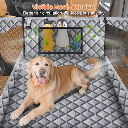 URPOWER Hard Bottom Dog Car Seat for Back Seat, Waterproof Hammock - Image 7