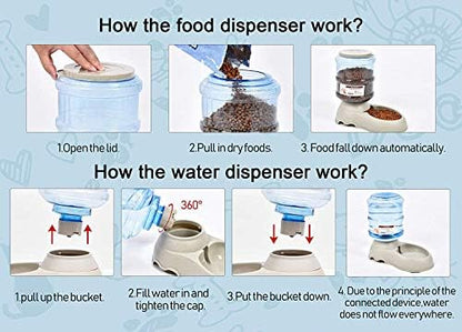 Automatic Cat & Dog Feeder and Water Dispenser Set with Scoop - Image 6
