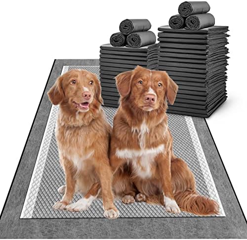 MIZOK Pee Pads for Dogs Charcoal Disposable No Leak XXL Large 28x44in 25Ct by MIZOK