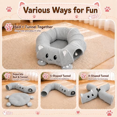 Cat Tunnel Bed with 21 Interactive Toys - Image 2