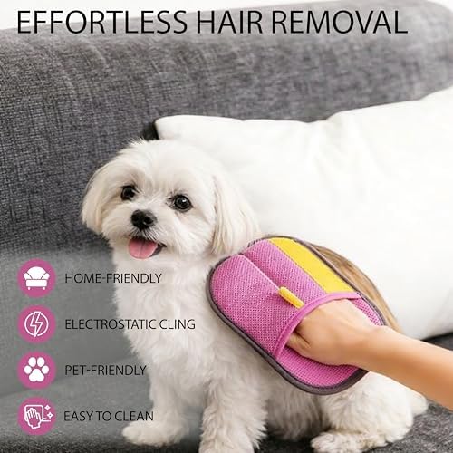 Pet Grooming Glove Set for Dogs & Cats – Premium Pet Hair Removal Glove with Free Nail Clippers & Nail File - Image 2