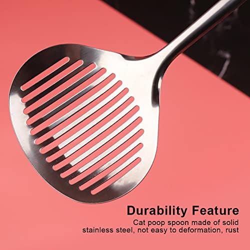 2pcs Cat Litter Scoop, Stainless Steel Litter Scoop Long Handle Durable Cat Mesh Shovel (Sliver) - Image 5