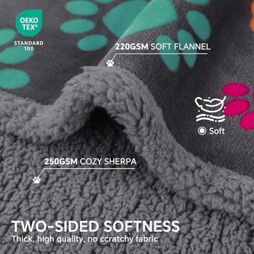 Luciphia Waterproof Dog Blanket Reversible Sherpa Fleece for Large Dogs Cat - Image 2