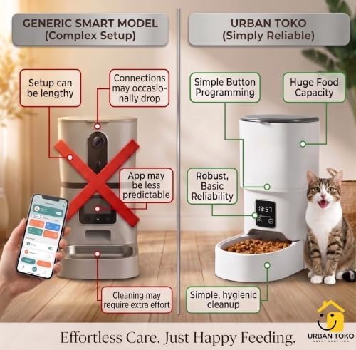 Automatic Pet Feeder for Cats & Dogs – 4L Button Type Programmable Timed Food Dispenser with Portion Control, Battery Backup, and Secure Locking Lid for Healthy Pet Routines - Image 6