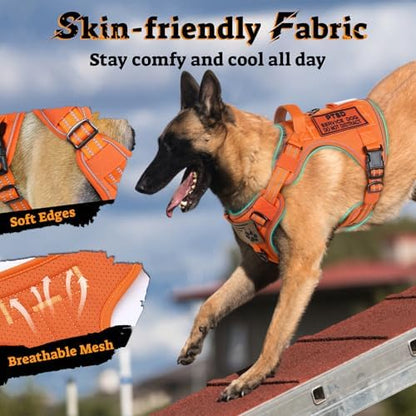 rabbitgoo Tactical Dog Harness for Large Dogs, No Pull Service Pet Vest - Image 4