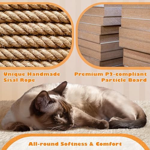 Yaheetech Cat Tower, 70.5in Cat Tree for Indoor Cats, Multi-Level Climbing Tree w/Condo & Plush Perches, Large Cat Play House Scratching Post for Kitten Beige - Image 7