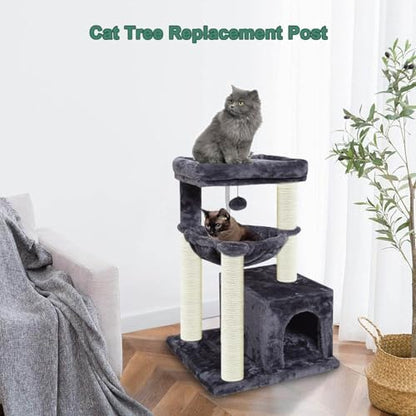 Cat Scratching Post Replacement Pole, 4 PCS 15.7“ 7.9" Cat Tree Replacement Post, Natural Sisal Cat Tree Replacement Parts with M8 Screws (15.7in/40cm+7.87in/20cm, M8*4poles) - Image 5