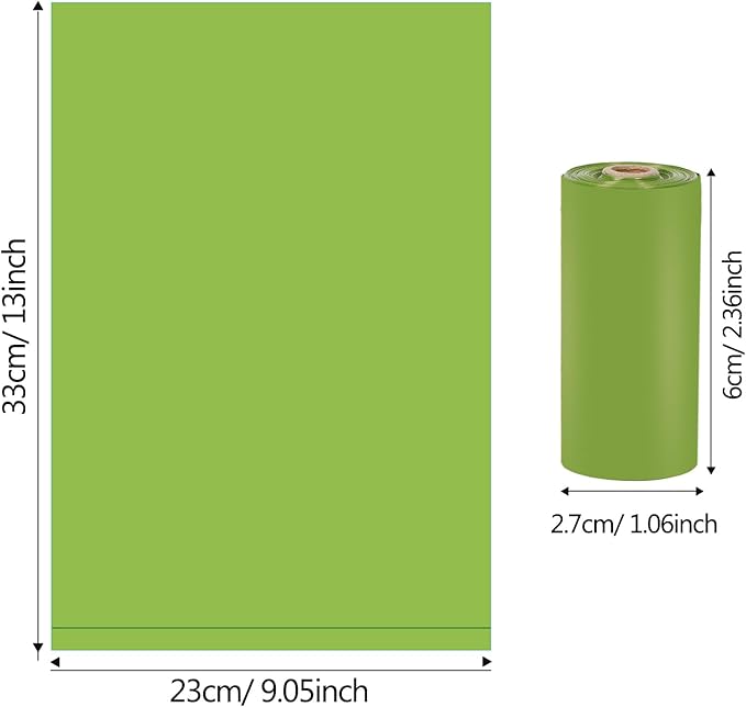 Dog Poop Bags 1140 Count (57 Rolls), Unscented Leak-Proof Waste Bag, 13x9" Green Doggy Poop Bags with Bone-Shaped Dispenser, Extra Thick & Easy Detach