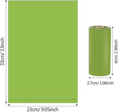 Dog Poop Bags 1140 Count (57 Rolls), Unscented Leak-Proof Waste Bag, 13x9" Green Doggy Poop Bags with Bone-Shaped Dispenser, Extra Thick & Easy Detach