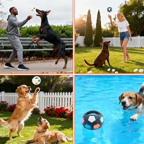 The Mellow Dog Calming Ball with Handle, Mellow Dog Calming Ball,Squeaky Floating Rubber Balls,Interactive Balls for Dogs Playing,Water Play,Training & Outdoor Games (White) - Image 5
