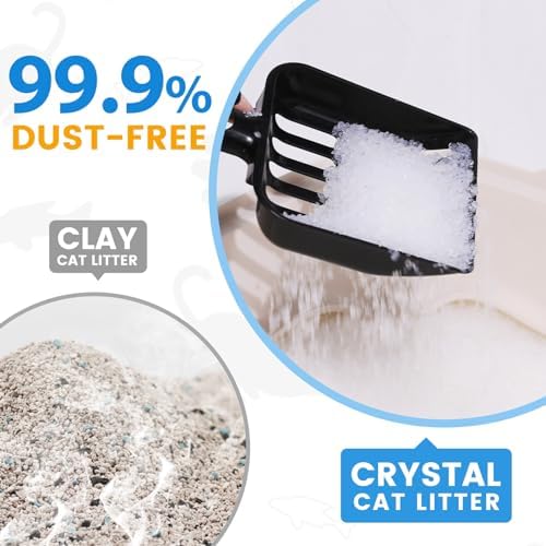 NEWORD Non-Clumping Crystals Cat Litter, Superior Odor Control Silica Gel Litter, Low Tracking & Dust-Free, Soft-On-Paws, Unscented, 14 lbs (2 Packs of 7lb Bags) - Image 5