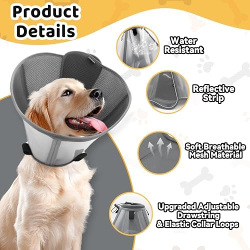 Dog Cone Collar for Large Medium Dogs, Soft Cone for dogs to Stop Licking - Image 5