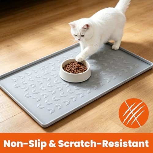 Waterproof Silicone Pet Feeding Mat, Dog Cat Food Water Bowl, Raised Edge - Image 6
