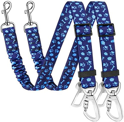 SlowTon Dog Seatbelt, 2 Pack Adjustable Heavy Duty Dog Safety Seat Belt by SlowTon