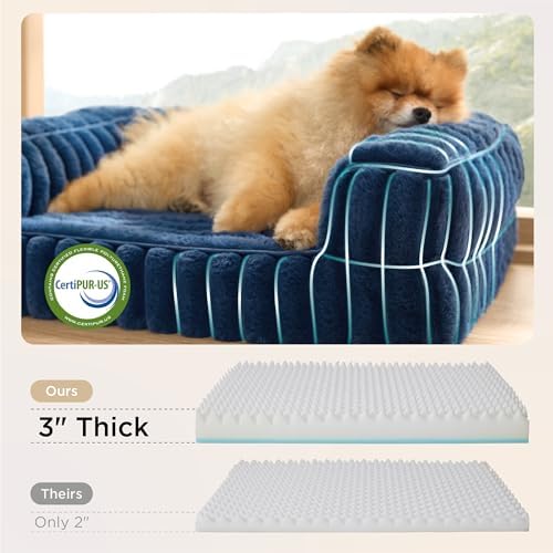 Bedsure ComfyFleece™ Memory Foam Orthopedic Small Dog Bed with Sides 24" - Image 3