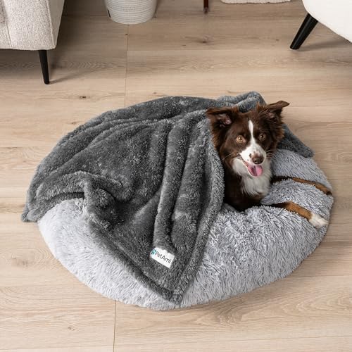 PetAmi Soft Plush Sherpa Dog Blanket for Pet Cat, Small 24x32, Grey - Image 2