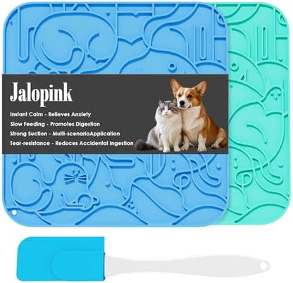 Jalopink Lick Mat for Dogs & Cats, Dog Lick Mat with Suction Cups for Anxiety Relief, Slow Feeder Dog Licking Mat, Puppy Licki Mat for Bath Time, Grooming & Training 2 Pack by Unknown