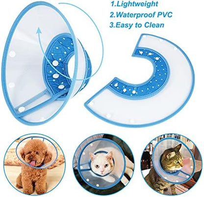 Vivifying Dog Cones for Small Dogs, Adjustable 5.7-8in Pet Cone, Lightweight Recovery Elizabethan Collar for Cats, Puppies and Mini Dogs (Blue) - Image 5