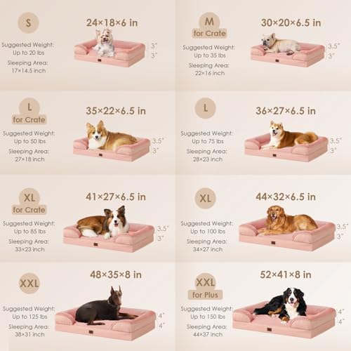 EHEYCIGA Orthopedic Small Dog Bed, Waterproof Memory Foam Washable Pet Beds - Image 2