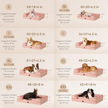 EHEYCIGA Orthopedic Small Dog Bed, Waterproof Memory Foam Washable Pet Beds - Image 2