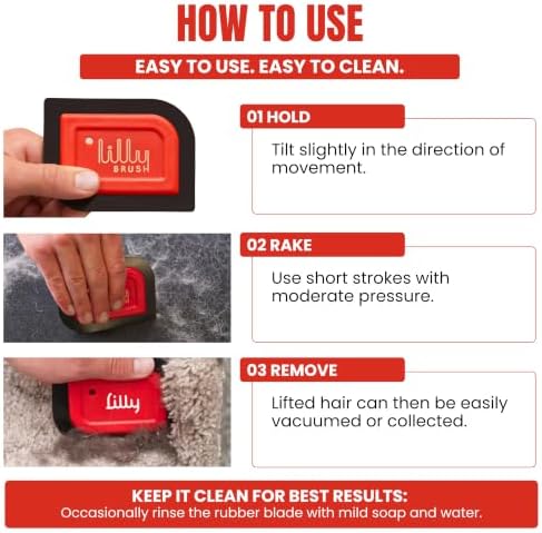 Lilly Brush Mini Pet Hair Detailer | Reusable Fur Remover for Car Interior, Carpet, Couch & Furniture - Image 5