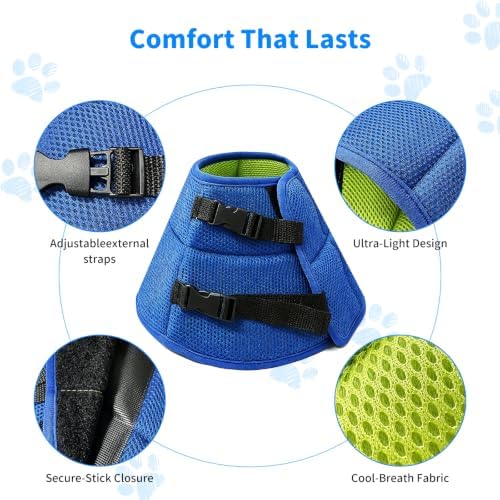Soft Dog Cone Collar to Stop Licking, Recovery Collar After Surgery, M - Image 5