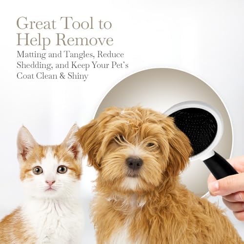 Fuller Brush Slicker Pet Brush - Angled Fine Steel Wires - Ergonomically Designed Rubberized Handle For Comfort & Control - Remove Shedding & Matted Hair - Tool For Grooming Dogs & Cat - Image 4
