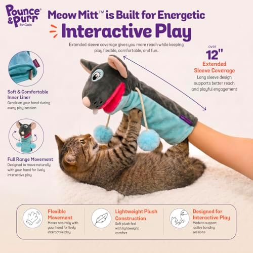 Meow Mitt Wearable Cat Wrestling Glove Puppet - Mouse - Image 2