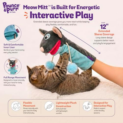 Meow Mitt Wearable Cat Wrestling Glove Puppet - Mouse - Image 2