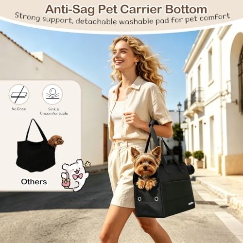 VavoPaw Dog Purse Carrier for Small Dogs,Puppy Travel Tote Bag Up to 11 lbs - Image 6