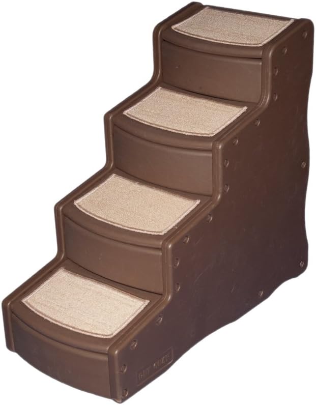 Pet Gear Easy Step IV Pet Stairs, 4 Step for Cats/Dogs, Removable Washable Carpet Treads, for Pets Up to 150lbs, No Tools Required, Available in 4 Colors