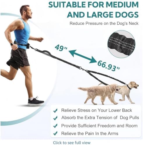 Hands Free Dog Leash,Dog Leashes for Medium Dogs,No Tangle - Image 7