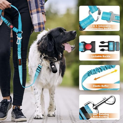 Laqibak Removable Dog Seat Belt Harness for Car, 3 in 1 Pet Seatbelt Leash - Image 5