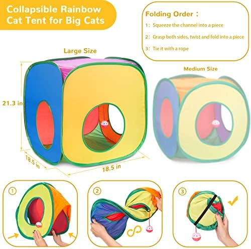 Retro Shaw 33 Pack Cat Toys for Indoor Cats, with Cat Game Tunnel - Image 3